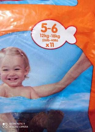 Одноразовые подгузники памперсы трусики трусы для плавания huggies little swimmers8 фото
