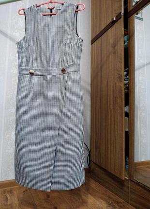 Ділова сукня футляр в гусячу лапку  h&m8 фото