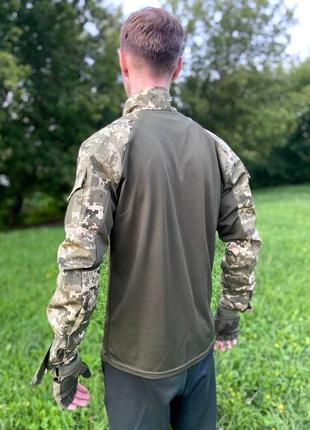 Убакс рубаха армейская пиксель зелёный с длинным рукавом кофта, размер м4 фото