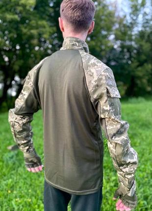 Убакс рубаха армейская пиксель зелёный с длинным рукавом кофта, размер l8 фото