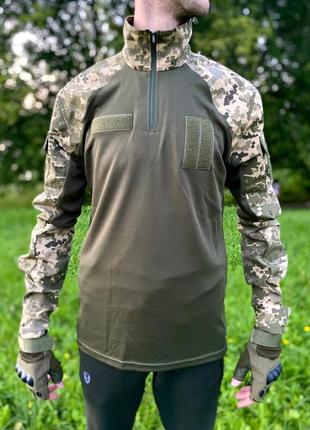Убакс рубаха армейская пиксель зелёный с длинным рукавом кофта, размер l4 фото