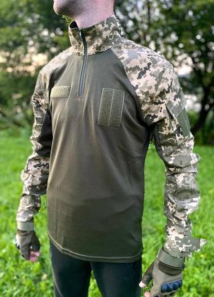 Убакс рубаха армейская пиксель зелёный с длинным рукавом кофта, размер l3 фото