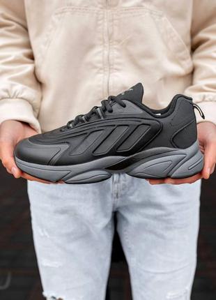 Чоловічі чорні кросівки демісезонні зимові adidas єврозима адідас