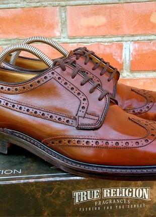 Loake туфли броги кожаные made in england оригинал (41 - uk 7)