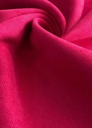 Портьєрна тканина для штор канвас (мікровелюр) кольору фуксія