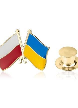 Значок пін прапори польща україна brgv112717 національна символіка
