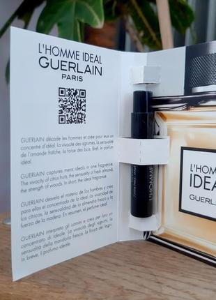 Guerlain l’homme ideal💥оригинал миниатюра пробник mini spray 1 мл книжка4 фото