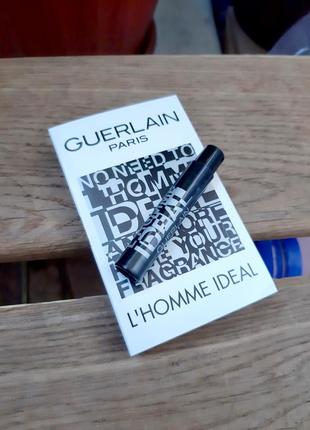 Guerlain l’homme ideal💥оригінал мініатюра пробник mini spray 1 мл книжка3 фото