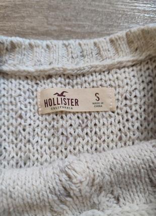 Свитер, кофта косичка с кружевом, hollister, s6 фото