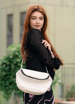 Жіноча сумка sambag milano біла1 фото