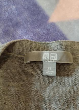 Кардиган 100% шерсть uniqlo, xs3 фото