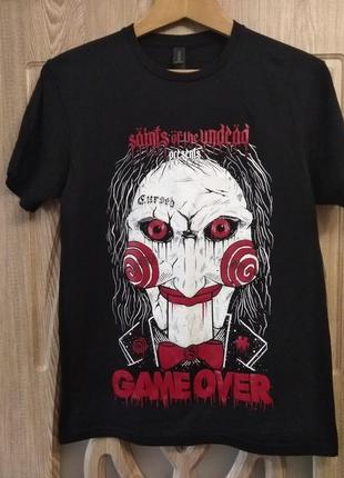 Футболка saint of the undead " game over " , святая нечисть , ужас