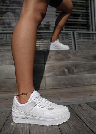 Nike air force 1 white жіночі шкіряні кросівки найк