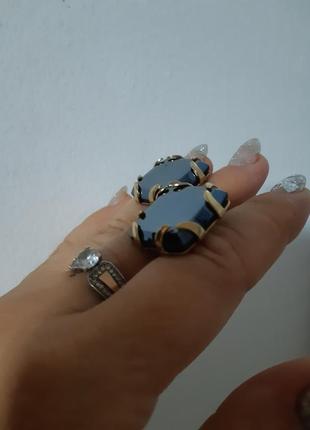 Запонки вінтаж гематитове скло ,pat.patend