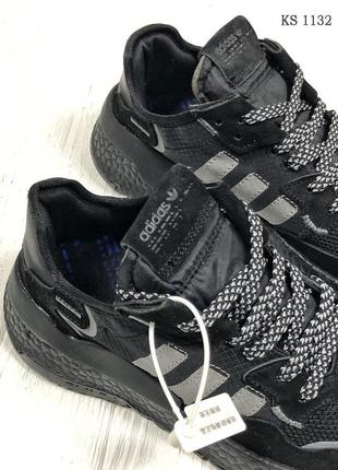 Чоловічі кросівки adidas nite jogger (адідас найт джогер) чорні6 фото