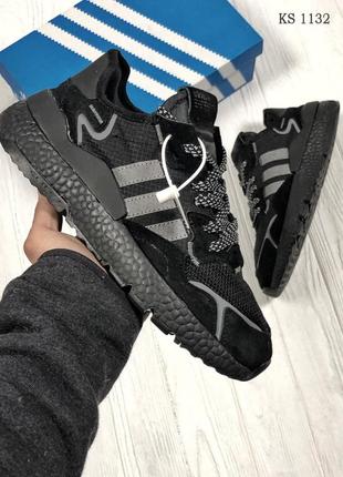 Чоловічі кросівки adidas nite jogger (адідас найт джогер) чорні