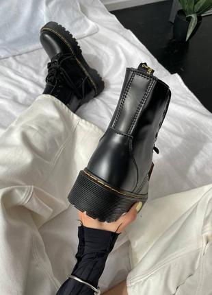 ❄️🖤dr.martens jadon black fur🖤❄️черевики доктор мартінс жадон жіночі чорні, ботинки жіночі мартінс жадон, ботинки женские доктор мартинс зимние5 фото