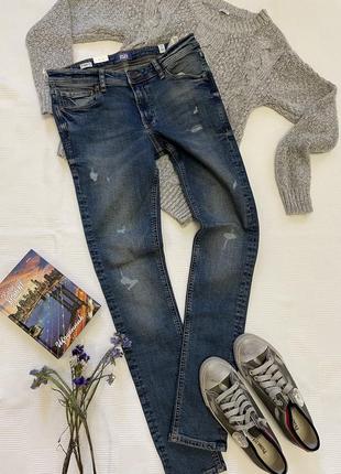 Джинси скіні, вузькі джинси, сині джинси1 фото
