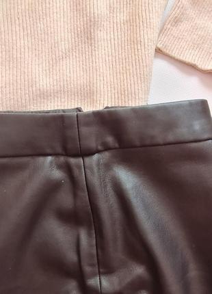 Стильный сведрик zara, стильная кожаная юбка zara2 фото