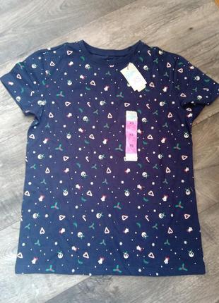 Новогодняя футболка primark женская