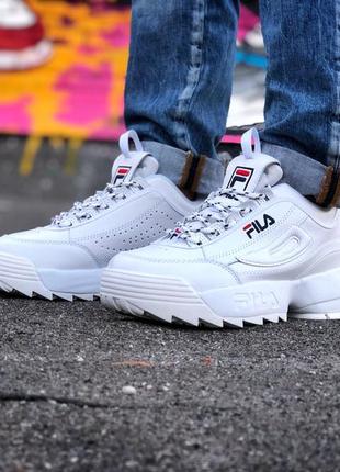 Жіночі кросівки fila disruptor 2 white / натуральна шкіра 37 (23.5)5 фото