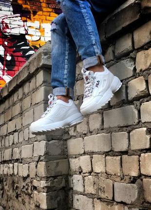 Жіночі кросівки fila disruptor 2 white / натуральна шкіра 37 (23.5)3 фото