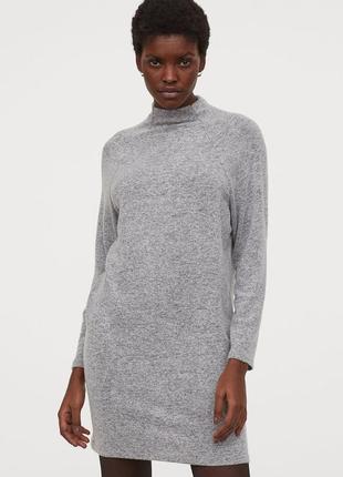 Базовое платье-свитер h&m 2022 вискоза