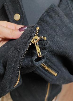 Куртка косуха из пальтовой ткани topshop, s,m5 фото