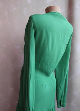 Сукня зелена, стильна 💯 віскоза4 фото