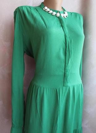 Сукня зелена, стильна 💯 віскоза3 фото