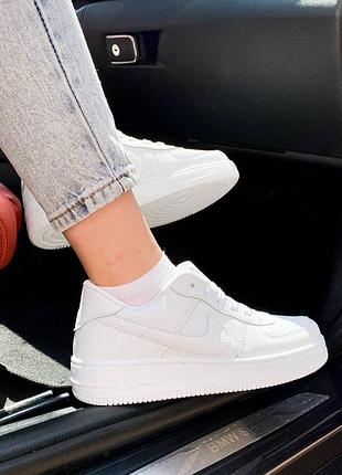 Nike air force 1 white жіночі шкіряні кросівки найк