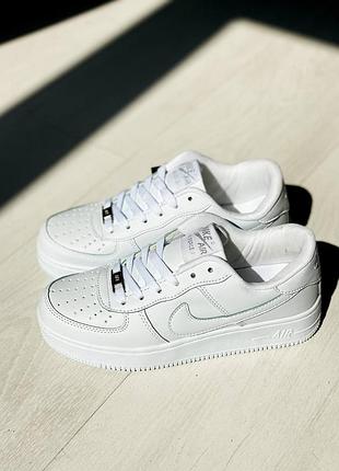 Nike air force 1 white жіночі шкіряні кросівки найк