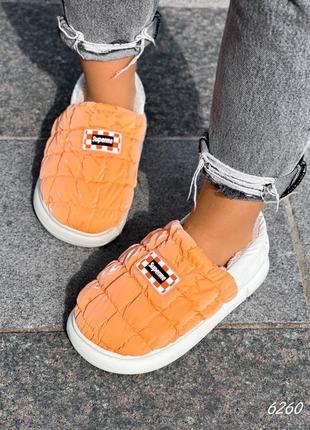Трендові жіночі зимові черевички marí ,помаранчевий + беж7 фото