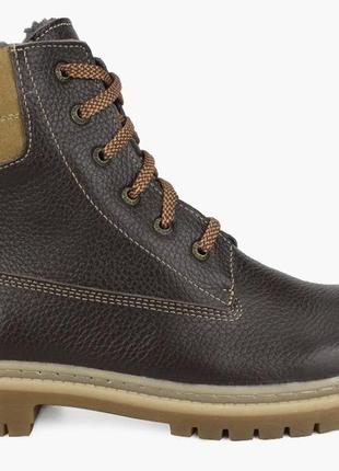 Ботинки мужские зимние коричневые натуральная кожа украина  libero - размер 45 (29,5 см)