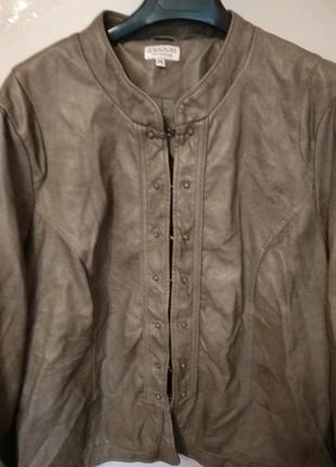 Куртка, жакет из кожзама, размер 54-562 фото
