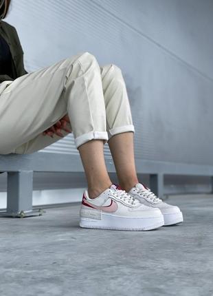 Женские кроссовки nike air force "jester light bone"4 фото