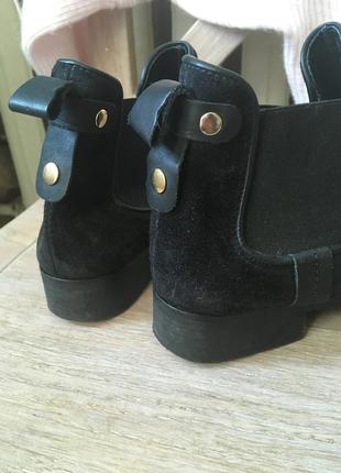 Кожаные добротные ботинки дорогой бренд hobbs 39 замшевые челси4 фото