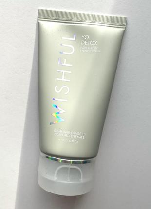 Wishful huda beauty yo detox face & body enzyme scrub скраб для лица и тела