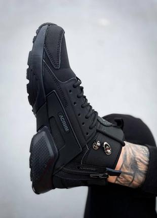 ❄️nike huarache acronym black❄️кросівки чоловічі зимні найк чорні, кроссовки мужские зимние  найк10 фото