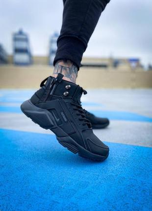 ❄️nike huarache acronym black❄️кросівки чоловічі зимні найк чорні, кроссовки мужские зимние  найк4 фото