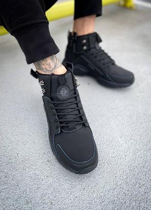 ❄️nike huarache acronym black❄️кросівки чоловічі зимні найк чорні, кроссовки мужские зимние  найк5 фото