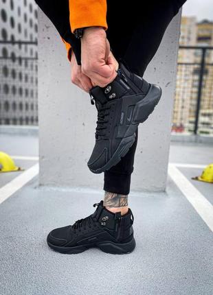 ❄️nike huarache acronym black❄️кросівки чоловічі зимні найк чорні, кроссовки мужские зимние  найк6 фото