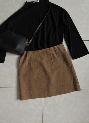 Юбка мини шерстяная