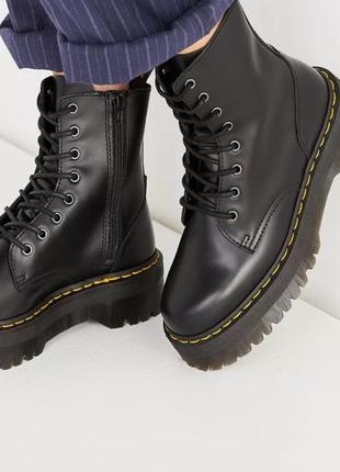 Черевики dr. martens platform jadon на платформі original оригінал натуральна шкіра мартенси мартенс1 фото