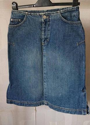 Винтажная джинсовая плотная юбка mexx2 фото