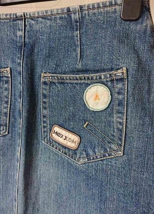 Винтажная джинсовая плотная юбка mexx3 фото