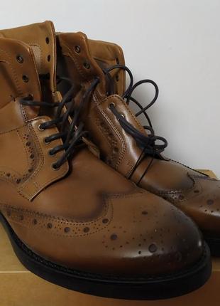 Zara ботинки шкіряні ботинки кожаные броги2 фото