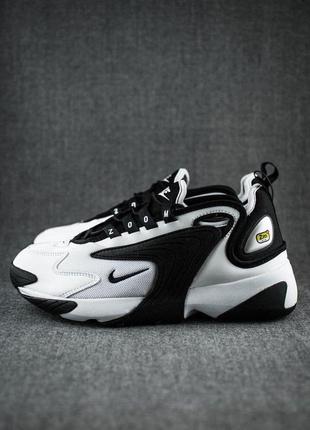 Чоловічі шкіряні чорно-білі кросівки nike zoom 2k🆕кросівки найк зум 2к