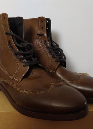 Ботинки шкіряні zara ботинки кожаные броги3 фото