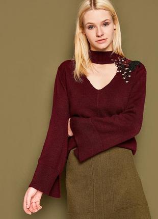 Бордовий пуловер koton